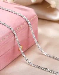 925 Silver Sparkling Collarbone Necklace 2mm4