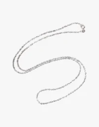 925 Silver Sparkling Collarbone Necklace 2mm6