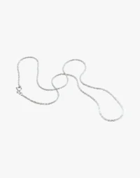 925 Silver Sparkling Collarbone Necklace 2mm7