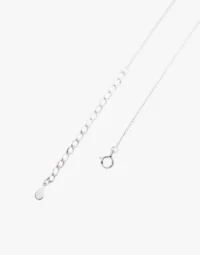 London-Made 925 Sterling Silver Curved Bar Necklace – Minimalist Box Chain3
